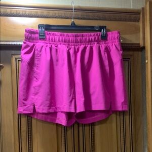 NWOT Zella Z Ace Pocket Pink Track Shorts Size Large